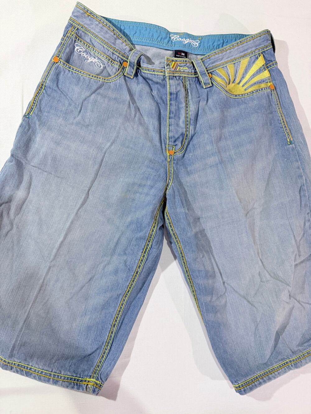 2005 y2k Coogi blue denim shorts